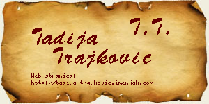 Tadija Trajković vizit kartica